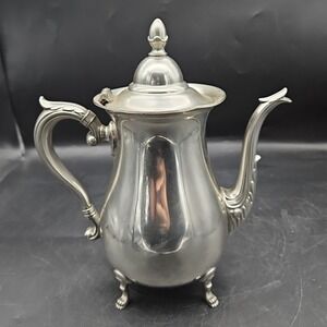 Vintage Pewter By Preisner Footed Teapot 2601 11 Inches Antique